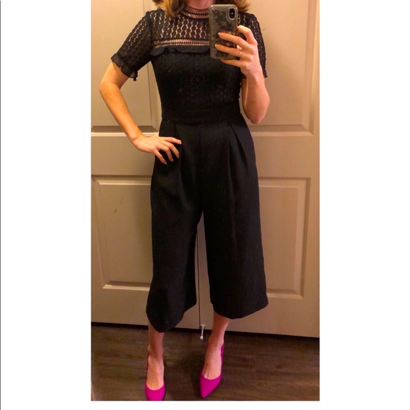 Chelsea28 Pants - Chelsea28 Lace Cropped Jumpsuit